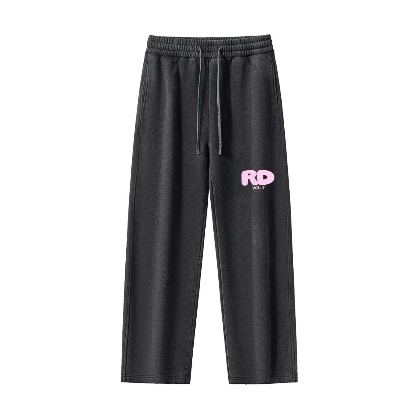 Adult White Fox Frayed Enzyme Washed Sweatpants