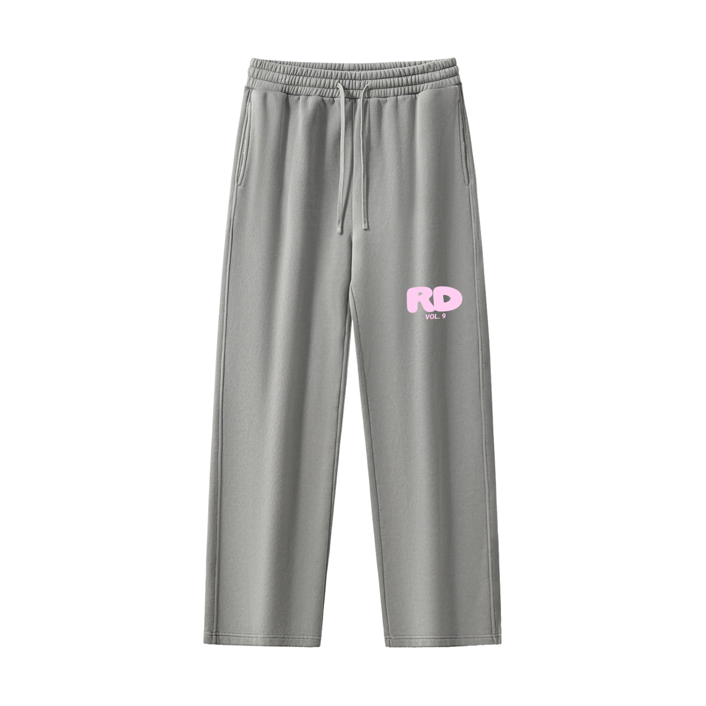 Adult White Fox Frayed Enzyme Washed Sweatpants