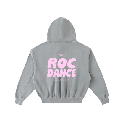 Adult White Fox Frayed Enzyme Washed Hoodie