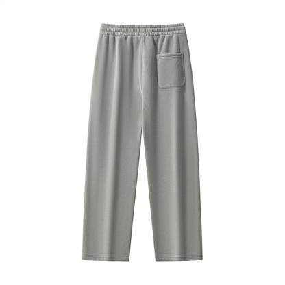 Adult White Fox Frayed Enzyme Washed Sweatpants