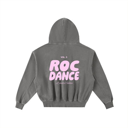 Adult White Fox Frayed Enzyme Washed Hoodie